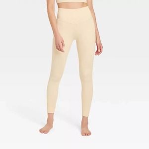 Seamless Cable Knit 7/8 Leggings - JoyLab™ Ivory Size Large